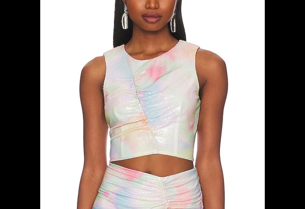 NWT Amanda Uprichard Jacinta top sequin glow sz small